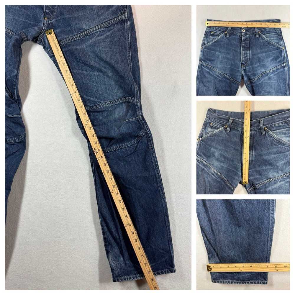 G Star RAW Jeans Men 33x34 Blue Elwood Relaxed Baggy Fit Double Knee Heavy Denim - Picture 8 of 8
